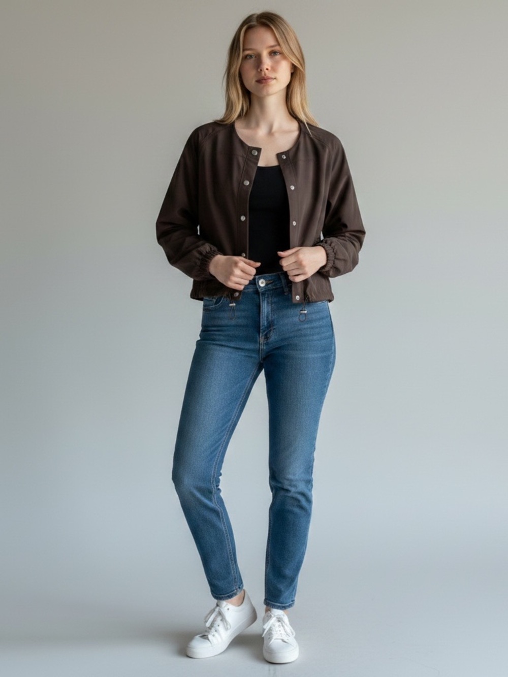 Girlfriend Collective Raquel Jacket NWT 4XL• Snap Front •Cropped Windbreaker